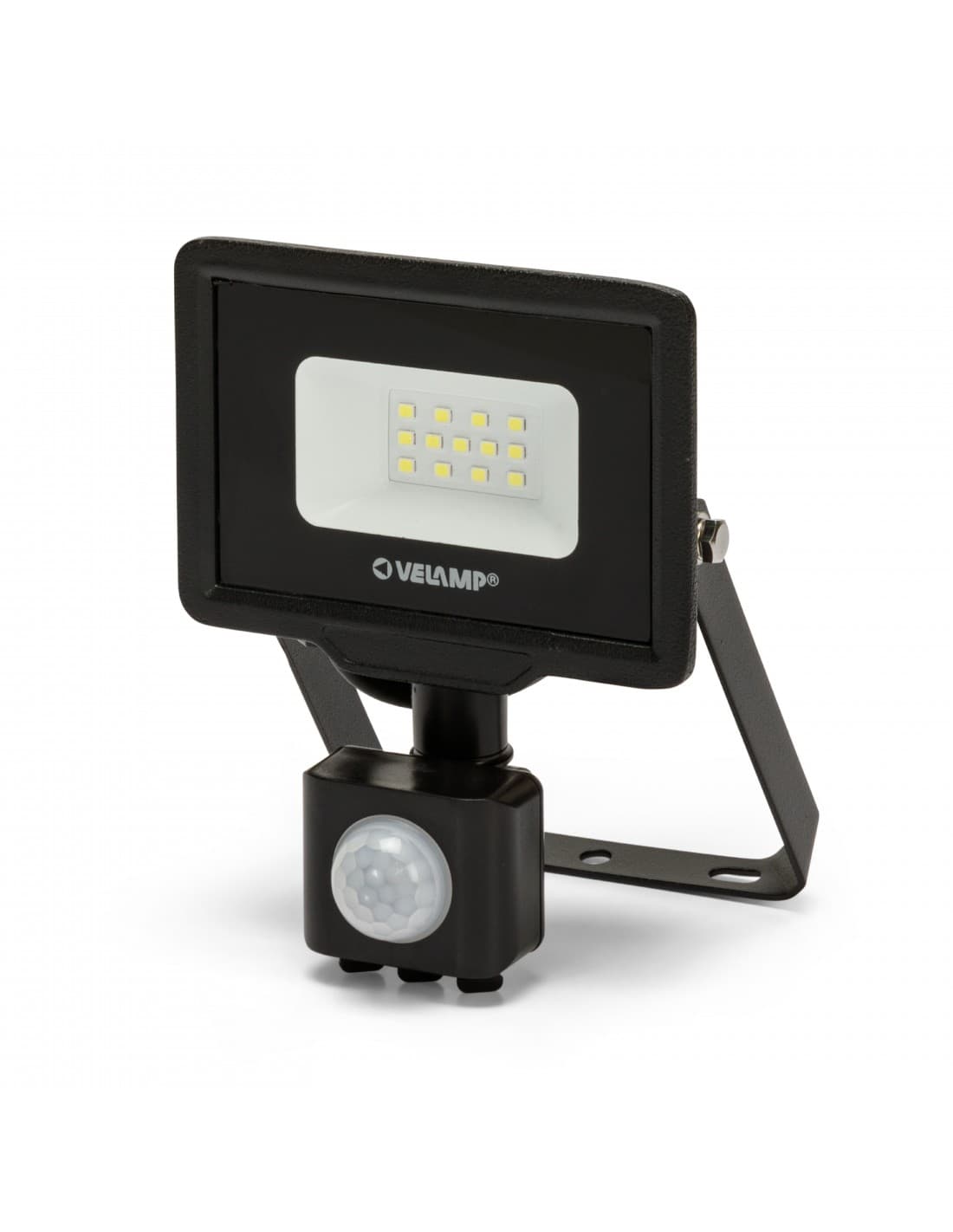 Velamp PADLIGHT5, spot LED SMD 10W IP44, noir 6500K. Avec IR
