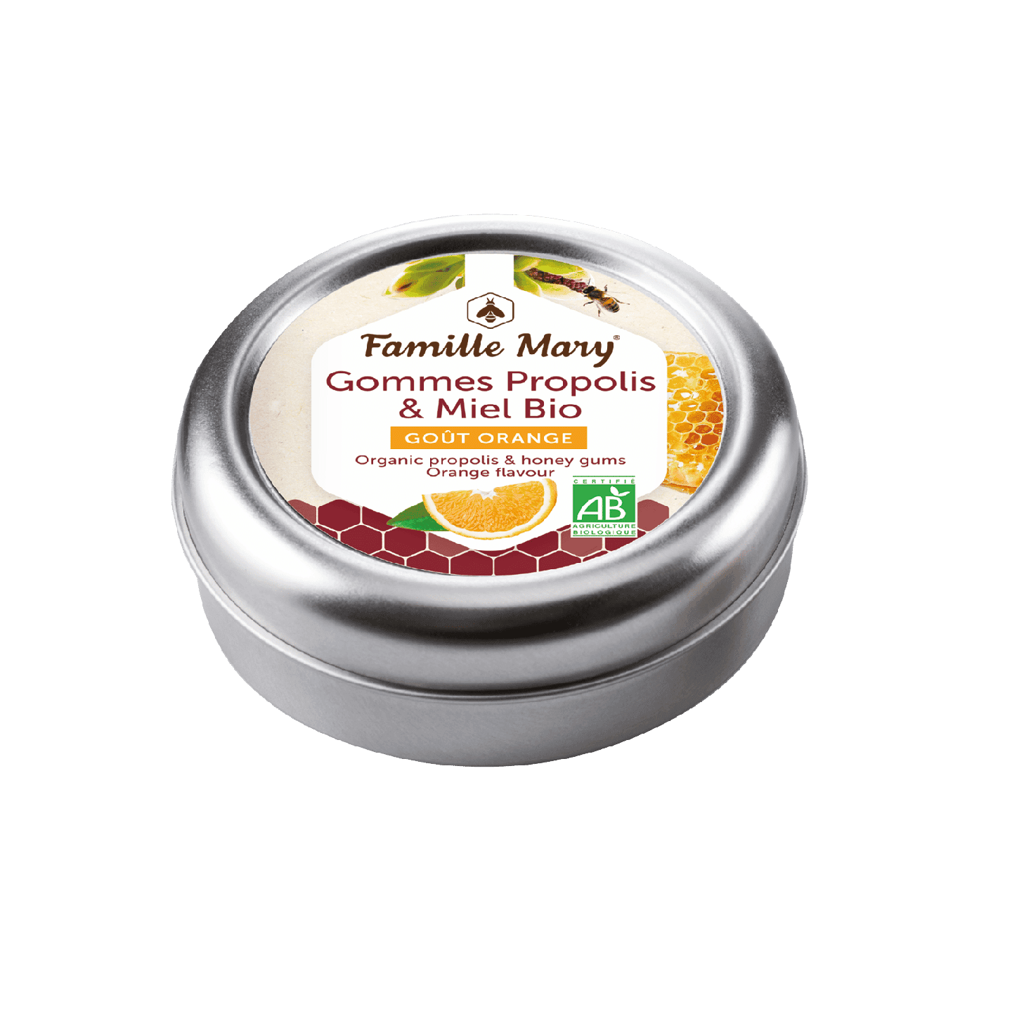 Gommes propolis, miel et orange